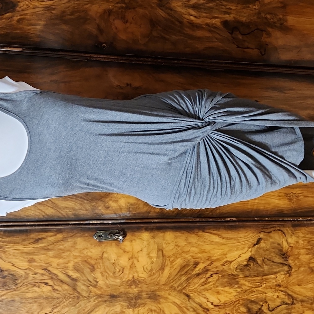 Brat Star Gray Sleeveless Tank Top Dress